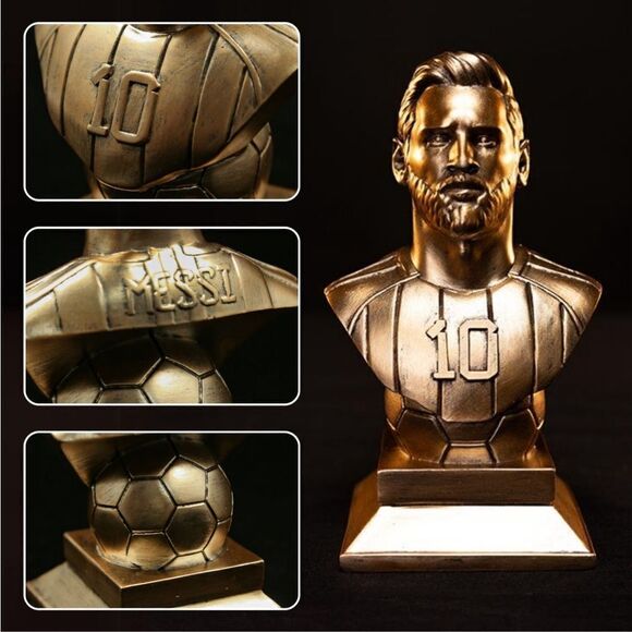 LIONEL LEO MESSI Bust Statue Figurine Sculpture Legendary Soccer Player Decor - Picture 4 of 8